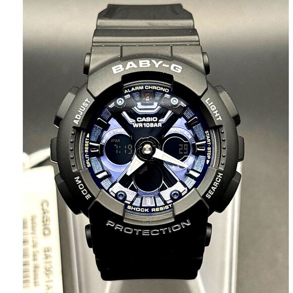 Casio Baby-G BA130-1A2 Metallic Blue Black Analog Digital Women\'s 43MM Watch NIB main image 9